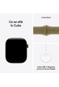 Apple Watch Series 12 GPS 42mm Dark Bronze Aluminium Case with Olive Sport Band M/L MJEG4 