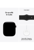 Apple Watch Series 12 GPS 46mm Black Aluminium Case with Black Sport Band M/L MJEL4 
