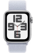 Apple Watch SE (2024) GPS 44mm  Silver Aluminium Case, Blue Cloud Sport Loop MXET3