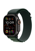 Apple Watch Ultra 2 2024 GPS + Cellular 49mm Black Titan Case with Dark Green Alpine Loop S (MX4Q3)