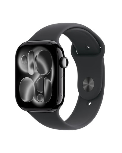 Apple Watch Series 11 GPS 46mm Jet Black Aluminium Case with Black Sport Band - M/L (MEUX4)