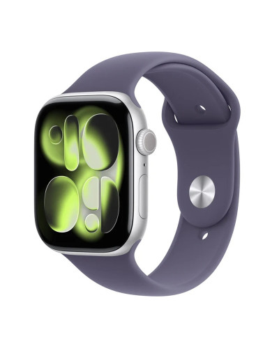 Apple Watch Series 11 GPS 42mm Silver Aluminium Case with Purple Fog Sport Band - S/M (MEU64)