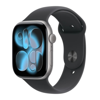 Apple Watch Series 11 GPS 46mm Space Grey Aluminium Case with Black Sport Band - M/L (MEV44)