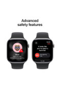 Apple Watch Series 11 GPS 46mm Jet Black Aluminium Case with Black Sport Band - M/L (MEUX4)