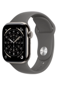 Apple Watch Series 11 42mm GPS + LTE Natural Titanium Case with Stone Grey Sport Band M/L MF8N4 