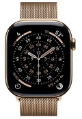 Apple watch Series 11 46mm GPS + LTE Gold Titanium Case Gold Milanese Loop M/L MFD84