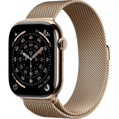 Apple watch Series 11 46mm GPS + LTE Gold Titanium Case Gold Milanese Loop S/M MFD74