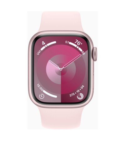 Apple Watch Series 9 GPS 45mm Pink Aluminium Case with Light Pink Sport Band