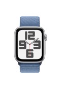 Apple Watch SE (2023) GPS 40mm Silver Aluminium Case with Winter Blue Sport Loop (MRE33)