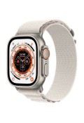 Apple Watch Ultra GPS + LTE 49mm MQEY3 Titanium Case with Starlight Alpine Loop - Small