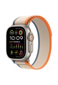 Apple Watch Ultra 2 GPS + Cellular, 49mm Titanium Case with Orange/Beige Trail Loop - S/M (MRF13)