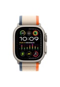 Apple Watch Ultra 2 GPS + Cellular, 49mm Titanium Case with Orange/Beige Trail Loop - S/M (MRF13)