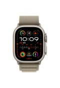 Apple Watch Ultra 2 GPS + Cellular, 49mm Titanium Case with Olive Alpine Loop - Medium (MREY3)